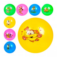 М'яч дитячий MS 3616 9 дюймів, 5 кольорів (мікс видів), 10 шт., кул.