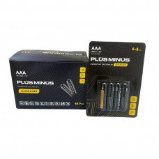 Батарейка LR03 Plus minus в 4шт на блистере ALKALINE POWER 48 шт