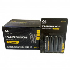 Батарейка LR06 Plus minus в 4шт на блистере ALKALINE POWER 48 шт