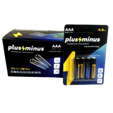 Батарейка R03 Plus minus 4шт на блистере 48шт/уп