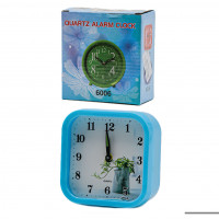 Будильник  пл. Квадри. циферблат з візерунком. кол №6607Z