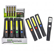 Ліхтарик №320 пластик, на 3 бат. ААА, COB LED +магніт 24шт/уп