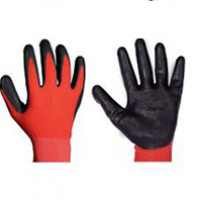 Рукавиці робочі литі червоно-чорні 12шт Ч