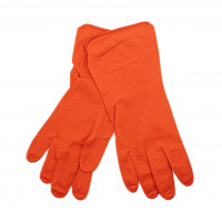 Перчатки рабочие резиновые желтые М 12шт/уп