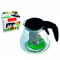 Чайник №YB-138 стекляный 700мл з разноцвет. ручкой