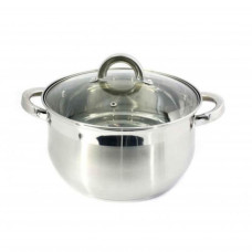 Кастрюля ZBY-2S 2,0л нерж. сфер. стеклянная крышка Кастрюля ZBY-2S 2,0л нерж. сфер. стеклянная крышка