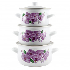 Набор из 2W эмал. 3-пр 2,0/3,0/4,0л Орхидея 2 Сиреневая 732394000