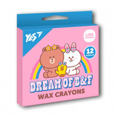Карандаши 12цв восковые YES 590141