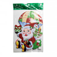 Плакат-підвіска 9872 Дід Мороз з парашутом 30см.тверда