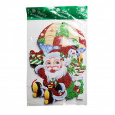 Плакат-подвеска 9872 Дед Мороз с парашютом 30см.