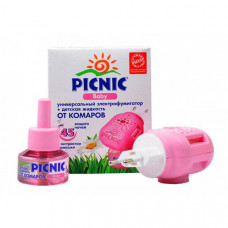Електрофумігатор+рідина від комарів (45 ночей) "Picnic Baby" 30мл 3118/1319 6шт/уп