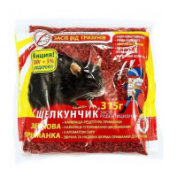 Яд для мышей "Щелкунчик" зерно красный сыр 315гр 40шт/ящ