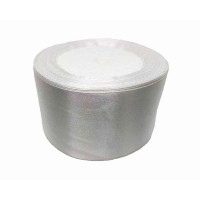 Стрічка Атласна Біла №01 5см (33м)