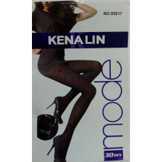 Колготы с узором Kenalin 30den черные 85015
