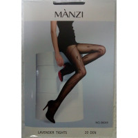 Колготы с узором Manzi 20den черные 36065