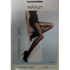 Колготы с узором Manzi 20den черные 36065