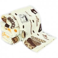 Полотенце кухня 25*50см Кофе плюш 20шт/уп 1002 Х