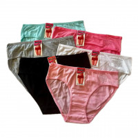 Трусы женские однотонные хлопок 12шт/уп 7002/7006