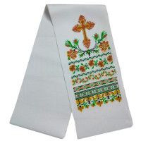 Полотенце на крест  14 * 140 коричневый 10шт/уп