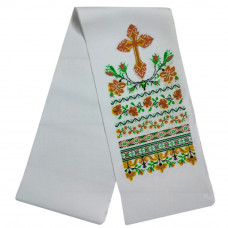 Полотенце на крест  14 * 140 коричневый 10шт/уп