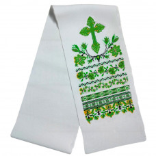 Полотенце на крест 14*140 зеленое (10шт/уп)