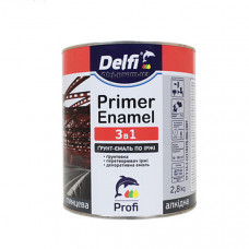 Грунт-емаль по іржі 3в1, біла, ТМ "Delfi" -2,8кг (6шт)