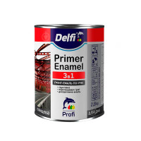Грунт-эмаль по ржавчине 3в1, вишневая, ТМ "Delfi" -0,9кг (6шт)