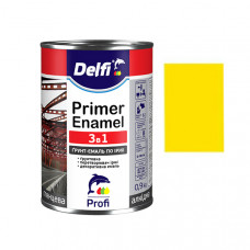 Грунт-емаль по іржі 3в1, жовта, ТМ "Delfi" -0,9кг (6шт)