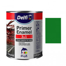 Грунт-емаль по іржі 3в1, зелена, ТМ "Delfi" -2,8кг (6шт)