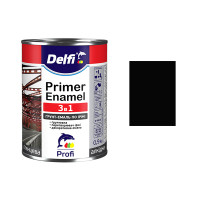 Грунт-емаль по іржі 3в1, чорна, ТМ "Delfi" -0,9кг (6шт)