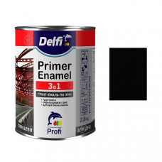 Грунт-емаль по іржі 3в1, чорна, ТМ "Delfi" -2,8кг (6шт)
