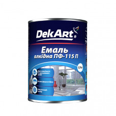 Емаль алкідна ПФ-115п біла глянцева ТМ "DakArt"-0,9кг 3208 (6шт)