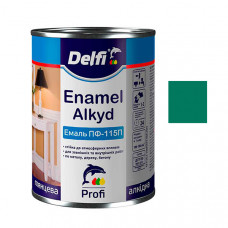 Емаль алкідна ПФ-115п бірюзова ТМ "DELFI"-0,9кг  3208 (6шт)