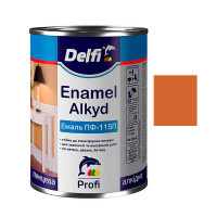 Эмаль алкидная ПФ-115П оранжевая ТМ "DELFI" -2,8кг 3208 (6шт)