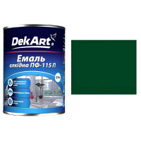 Емаль алкідна ПФ-115п темно-зелена ТМ "DakArt"-0,9кг  3208 (6шт)