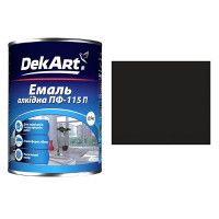 Емаль алкідна ПФ-115п чорна ТМ "DakArt"-0,9кг  3208 (6шт)