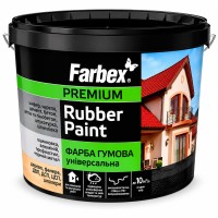 Краска резиновая Универсальная графит, ТМ "Farbex"-1,2кг 3209