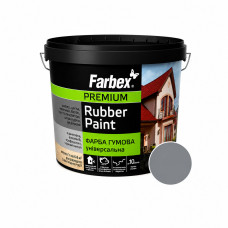 Краска резиновая Универсальная серая, ТМ "Farbex" - 3,5кг 3209