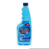 Засіб для миття скла DOMIK EXPERT синій запаска 750мл 10шт/ящ