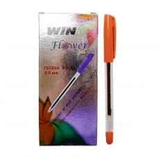 Ручка масл. WIN Flower 0,6мм красная (12шт)