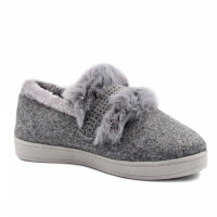 Тапки жіночі з утеплювачем УВ22 сірі 37-41р 6пар/уп (шт.)