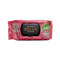 Вологі серветки "Relax Бейбі" (чорні серветки) 72 шт/уп (16уп/ящ)