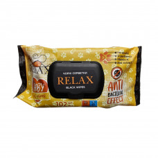 Вологі серветки "Relax Бейбі" ( чорні серветки) 102 шт/уп (12уп/ящ)