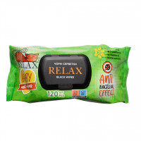 Влажные салфетки "Relax Бейби" (черные салфетки) 120 шт/уп (10уп/ящ)