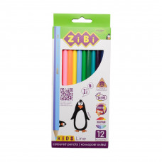 Карандаши цветные 12шт Zibi 1шт, 12шт/уп 2414 Карандаши цветные 12шт Zibi 1шт, 12шт/уп 2414