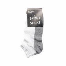 Шкарпетки Жін. стрейч Короткі сіро-білі 23-25р. (12шт)