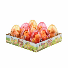 Пластмассовое прозрачное яйцо Chick Chick с игрушкой 10гр 9шт/бл 54шт/ящ