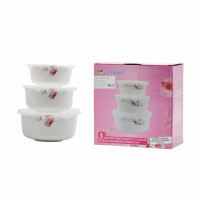 Набор Салатников 6714/S 3-пр с крышкой Орхидея 7013100000 (шт.)