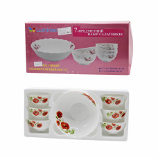 Набір Салатників  6777/S  7пр  склокерам Мак   7013100000 Набір Салатників  6777/S  7пр  склокерам Мак   7013100000