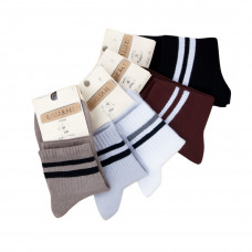 Носки женские кашемир ПОЛОСКАЯ 36-40р. (10шт) 815